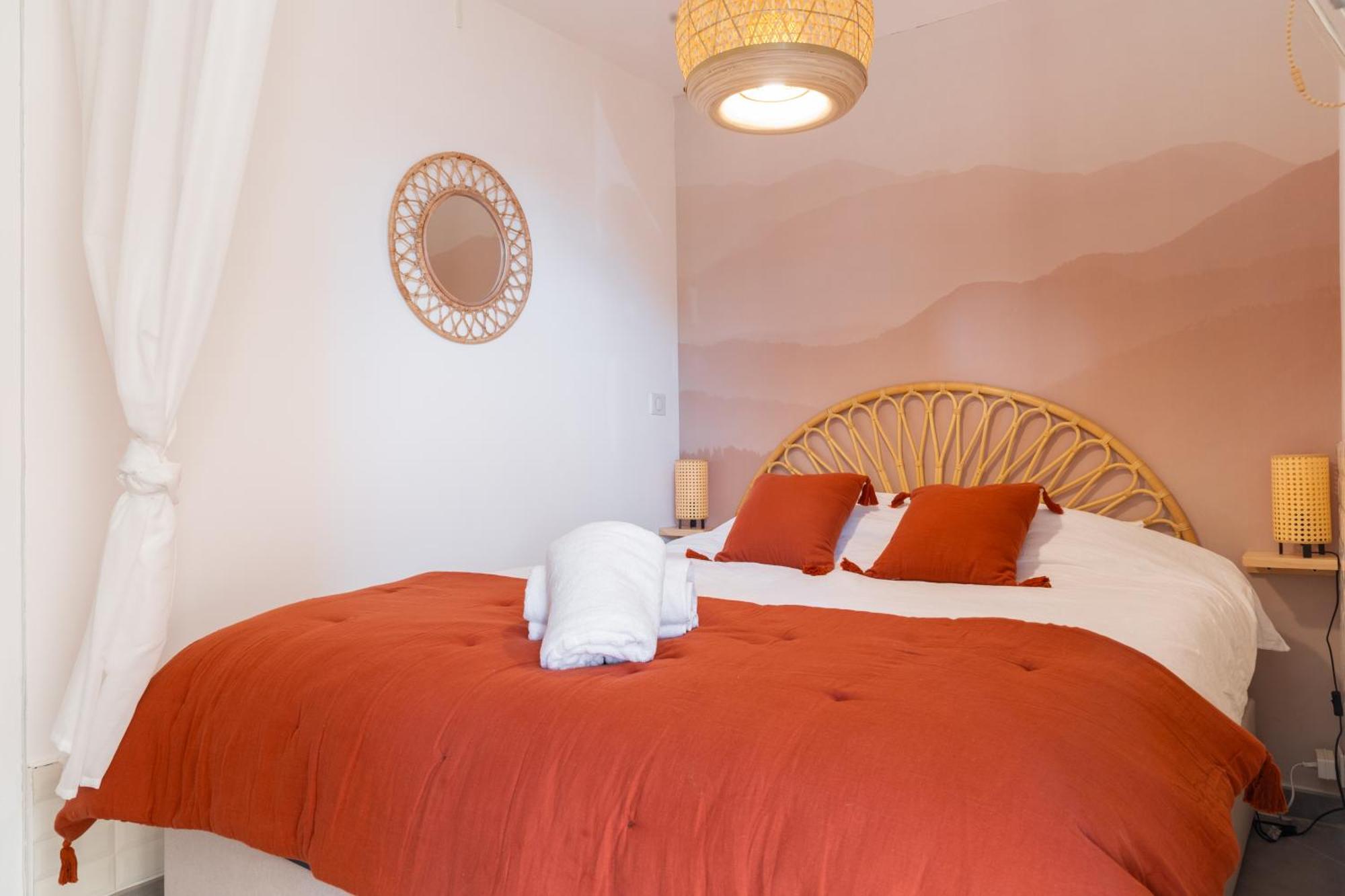 Appart Cosy, Piscine, Clim, Parking Prive - Proche Plage - Arrivee Autonome - Lit Queen Size 滨海拉塞讷 外观 照片