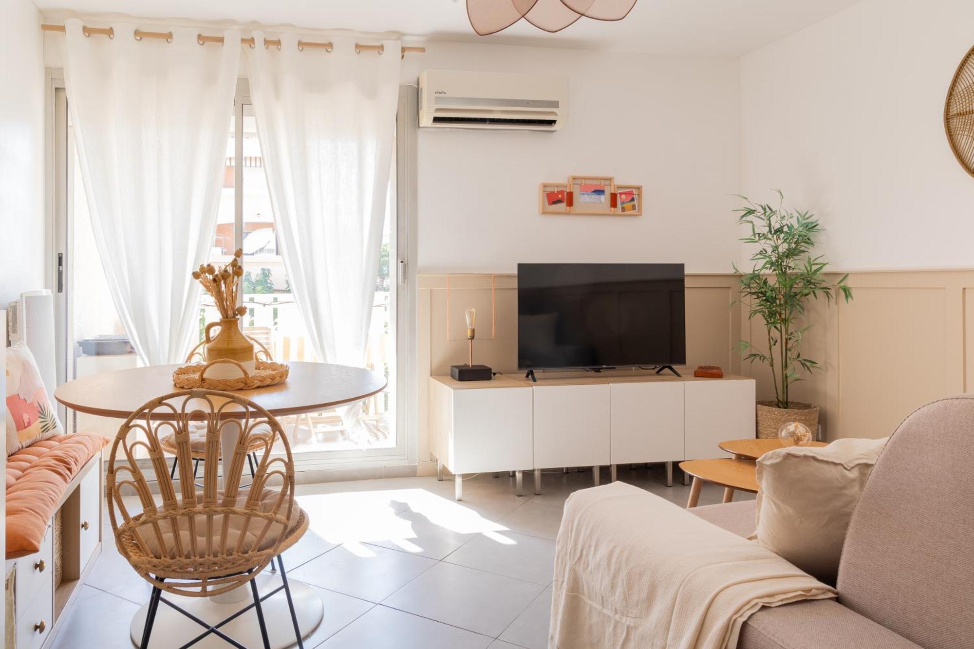 Appart Cosy, Piscine, Clim, Parking Prive - Proche Plage - Arrivee Autonome - Lit Queen Size 滨海拉塞讷 外观 照片