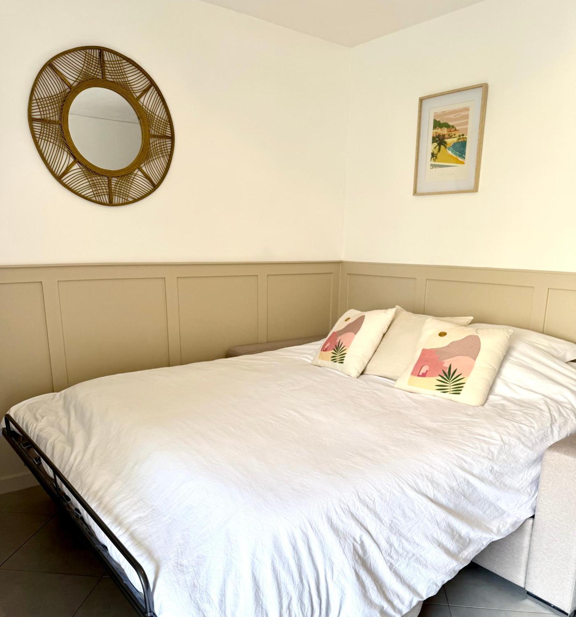 Appart Cosy, Piscine, Clim, Parking Prive - Proche Plage - Arrivee Autonome - Lit Queen Size 滨海拉塞讷 外观 照片